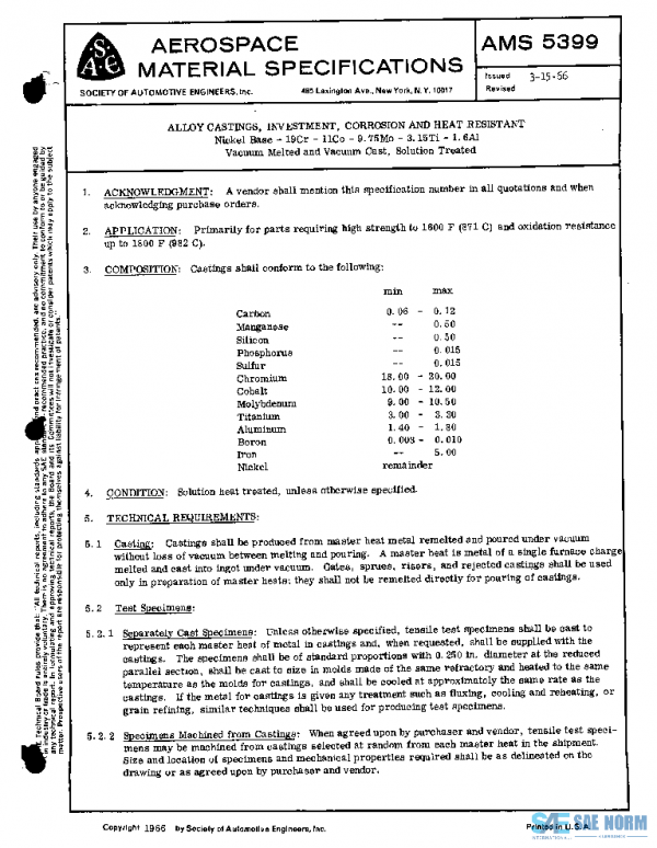 SAE AMS5399 PDF