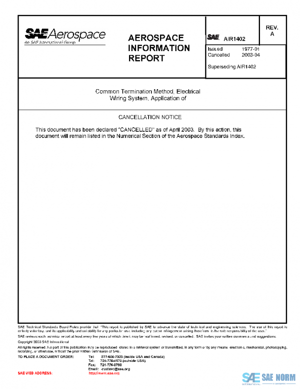 SAE AIR1402A PDF SAE AIR1402A PDF