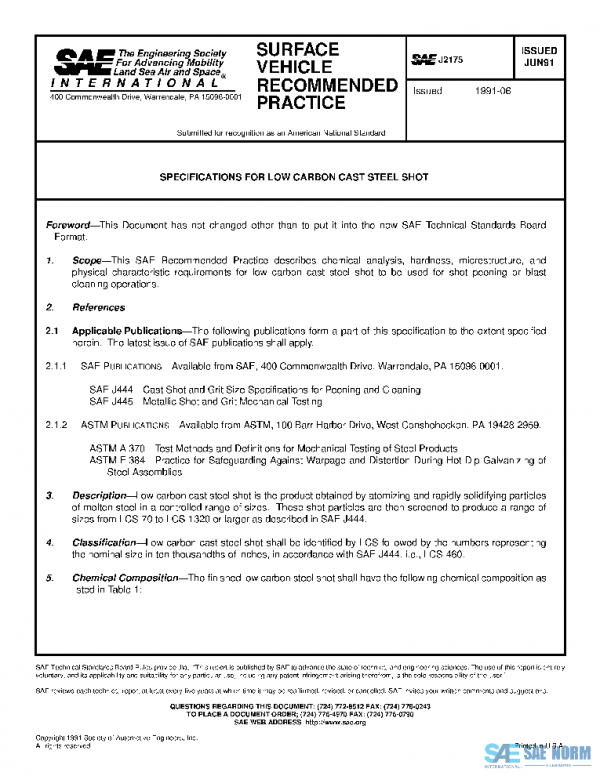SAE J2175_199106 PDF