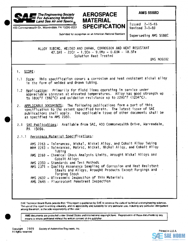 SAE AMS5588D PDF SAE AMS5588D PDF