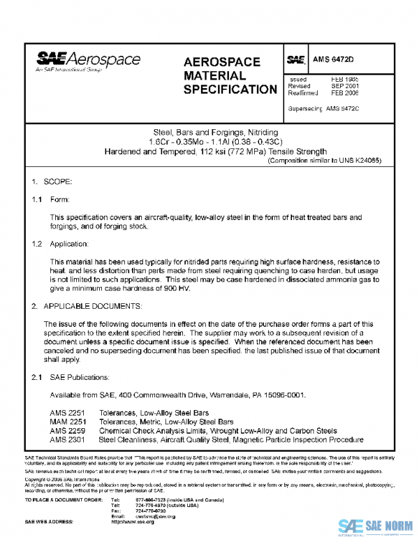 SAE AMS6472D PDF SAE AMS6472D PDF