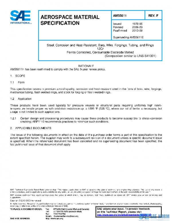 SAE AMS5611F PDF