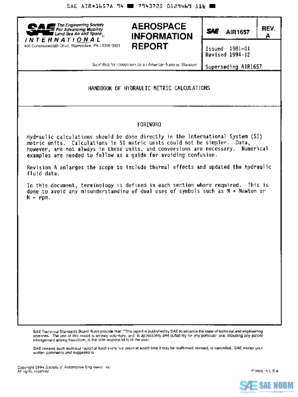 SAE AIR1657A PDF