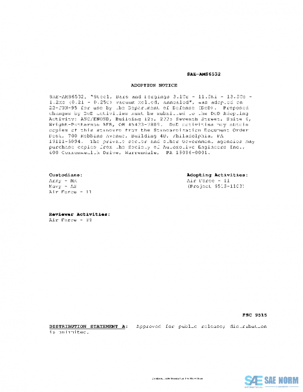 SAE AMS6532A PDF SAE AMS6532A PDF