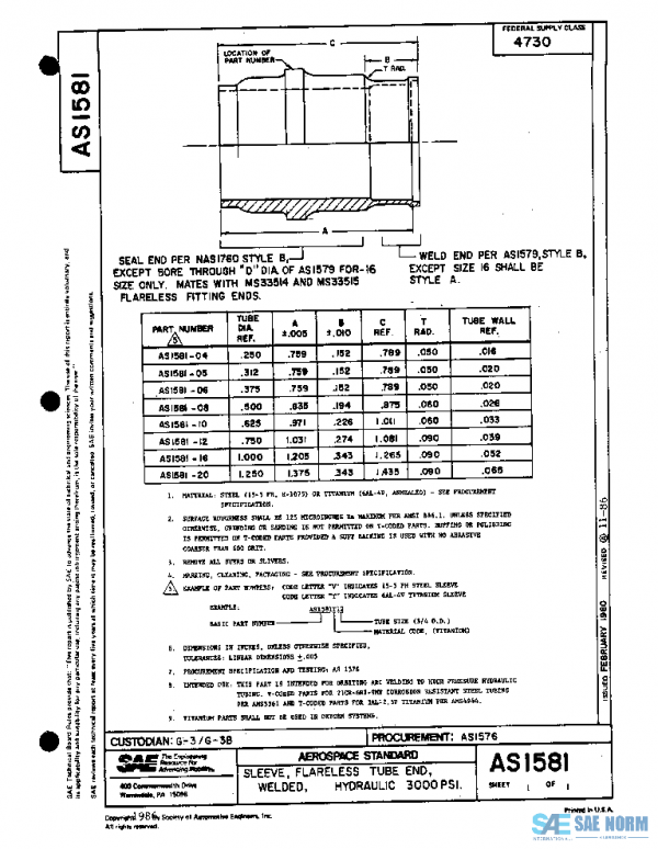 SAE AS1581A PDF SAE AS1581A PDF