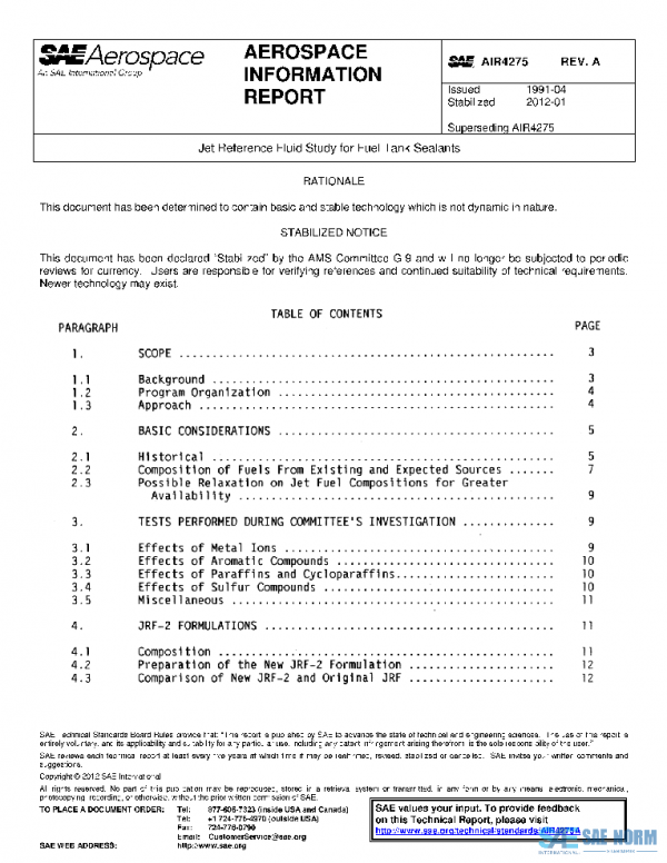 SAE AIR4275A PDF SAE AIR4275A PDF