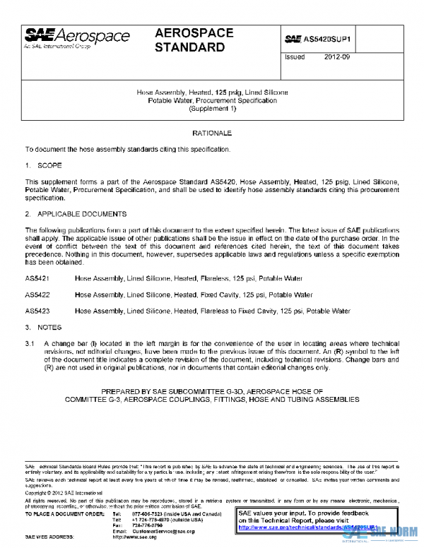 SAE AS5420SUP1 PDF