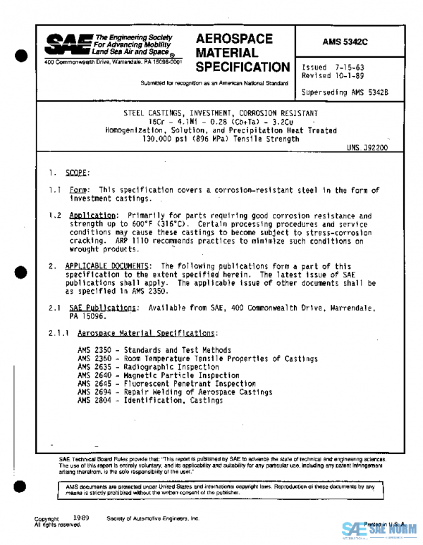 SAE AMS5342C PDF