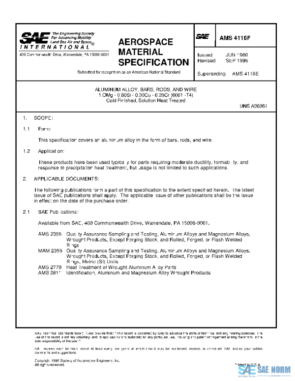 SAE AMS4116F PDF