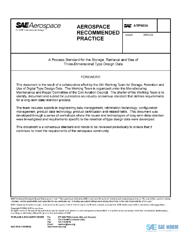SAE ARP9034 PDF