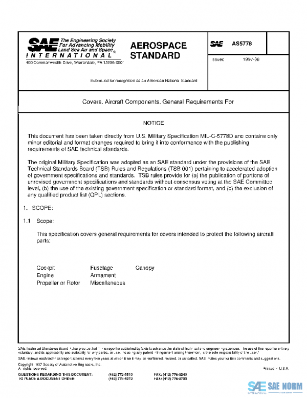 SAE AS5778 PDF