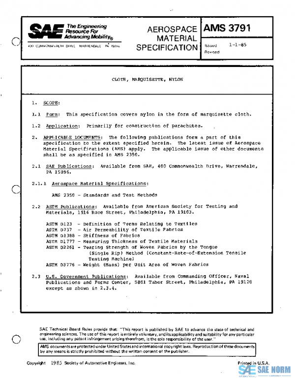 SAE AMS3791 PDF SAE AMS3791 PDF