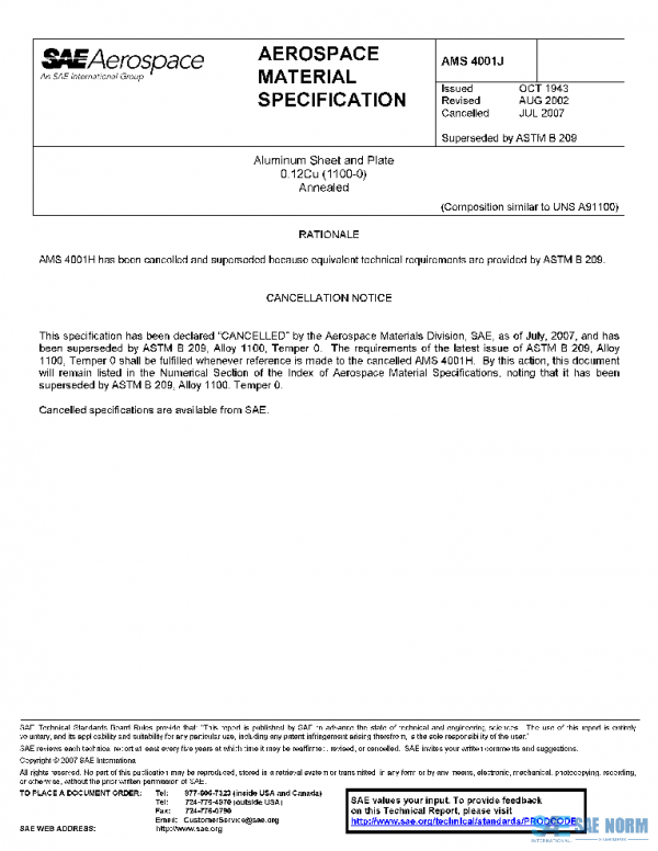 SAE AMS4001J PDF SAE AMS4001J PDF