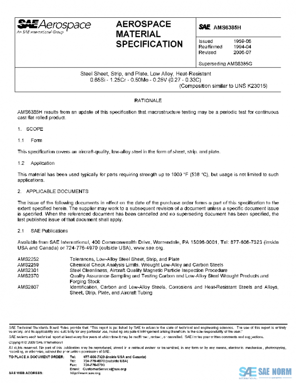 SAE AMS6385H PDF