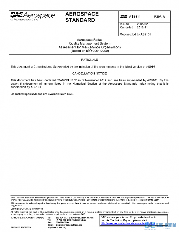 SAE AS9111A PDF