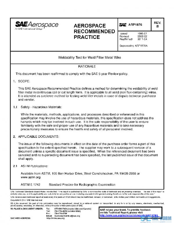 SAE ARP1876B PDF