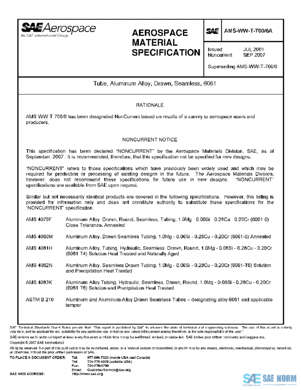 SAE AMSWWT700/6A PDF