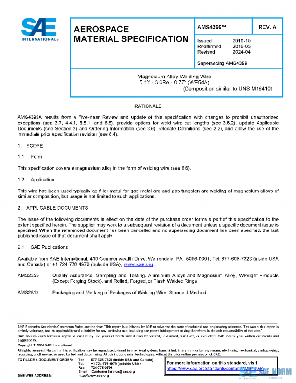 SAE AMS4399A PDF SAE AMS4399A PDF