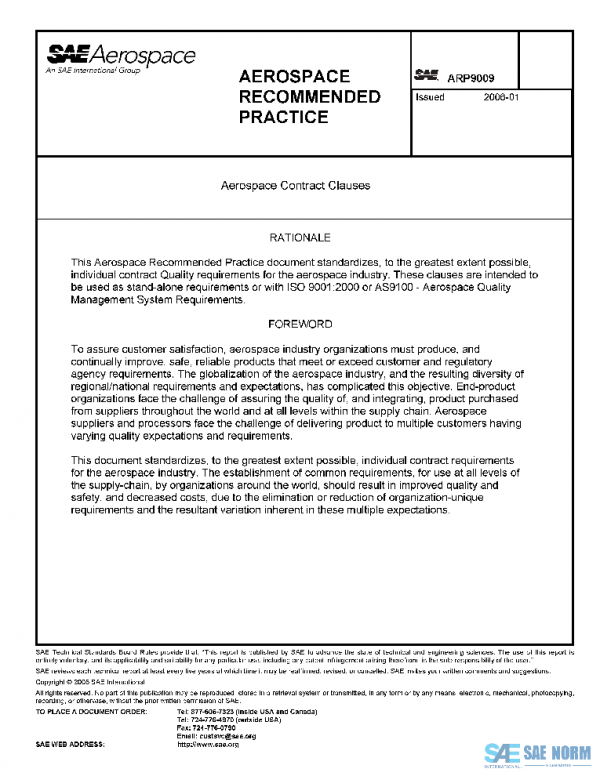 SAE ARP9009 PDF