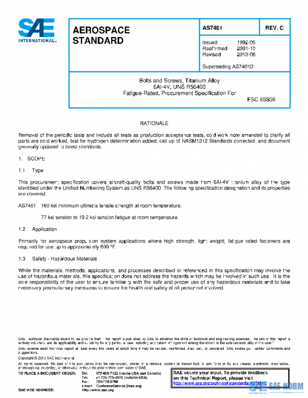SAE AS7461C PDF SAE AS7461C PDF
