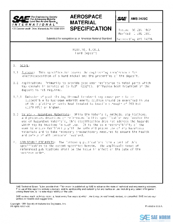 SAE AMS2423C PDF SAE AMS2423C PDF