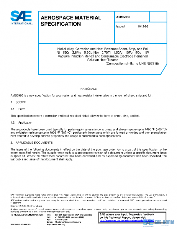 SAE AMS5960 PDF