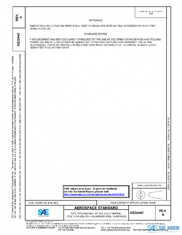 SAE AS25442A PDF SAE AS25442A PDF