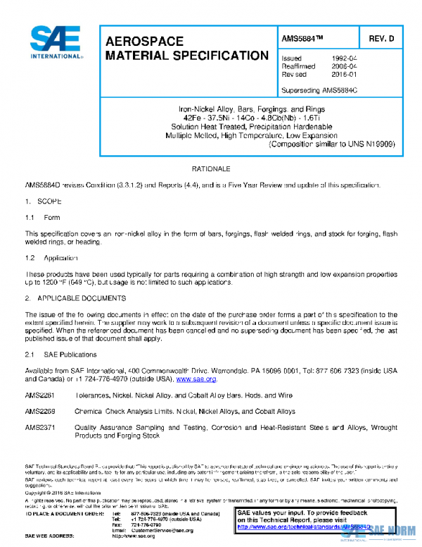 SAE AMS5884D PDF