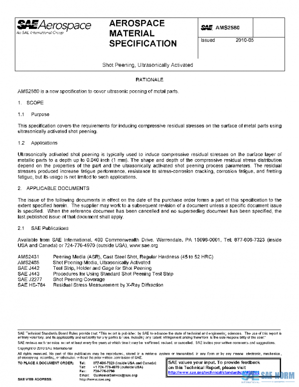 SAE AMS2580 PDF SAE AMS2580 PDF