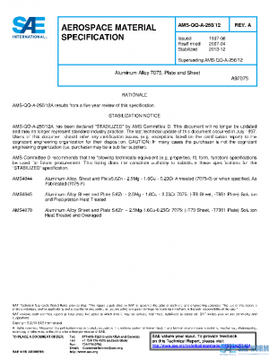 SAE AMSQQA250/12A PDF