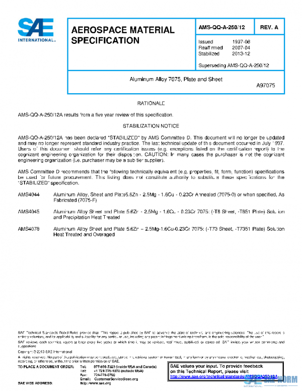 SAE AMSQQA250/12A PDF