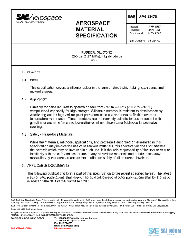 SAE AMS3347B PDF SAE AMS3347B PDF