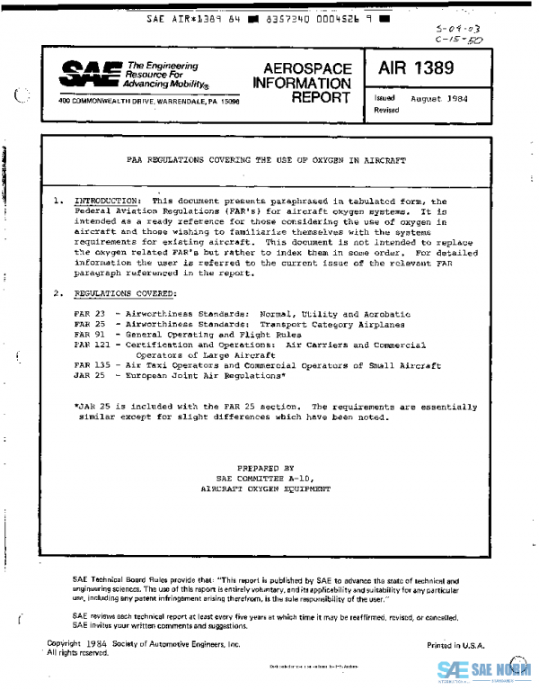 SAE AIR1389 PDF