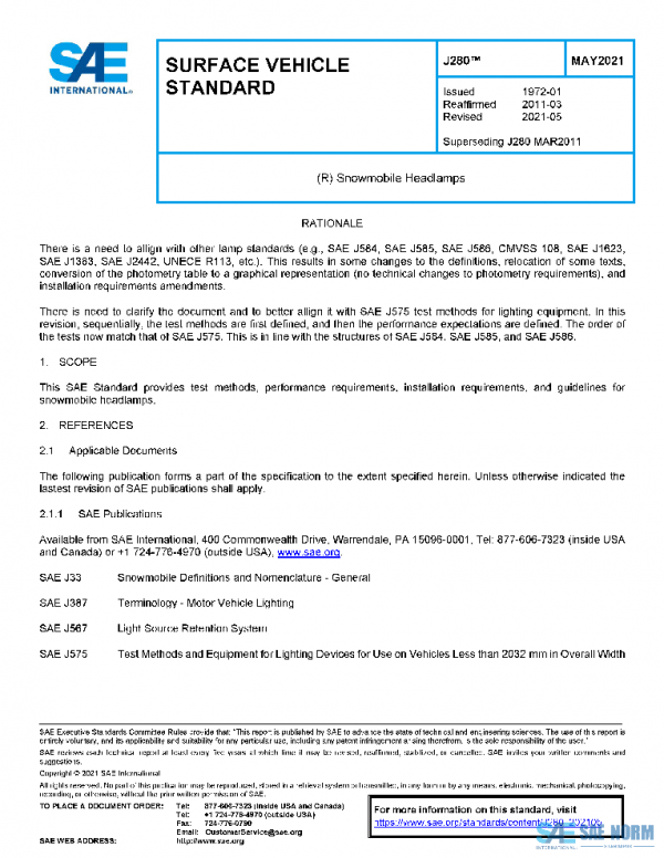 SAE J280_202105 PDF