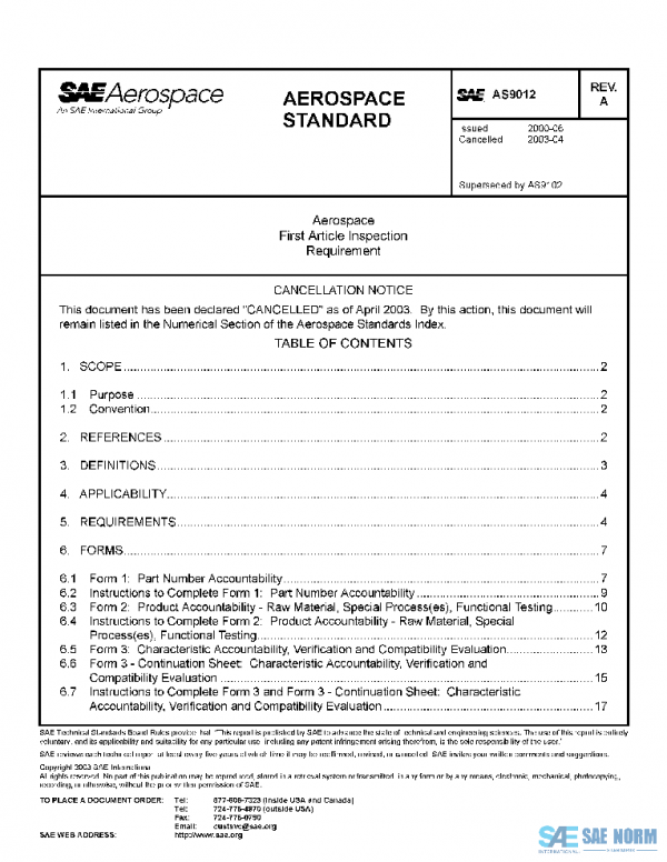 SAE AS9012A PDF