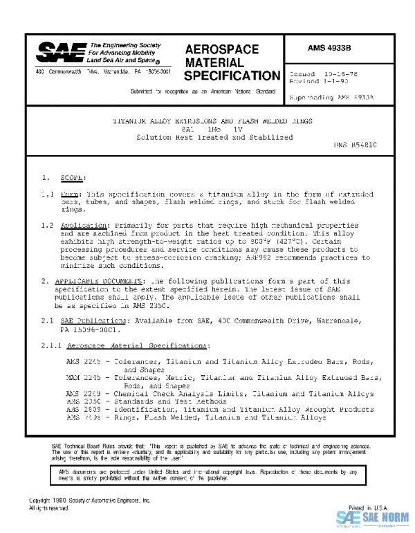 SAE AMS4933B PDF SAE AMS4933B PDF