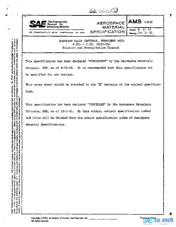 SAE AMS4282E PDF SAE AMS4282E PDF
