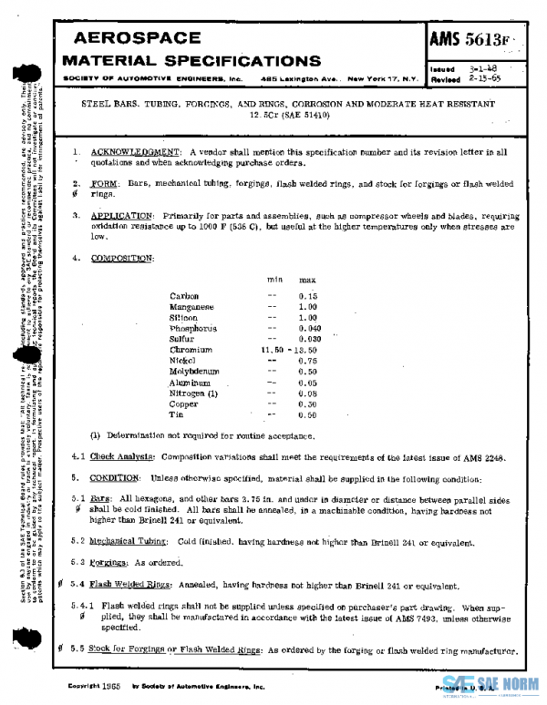 SAE AMS5613F PDF