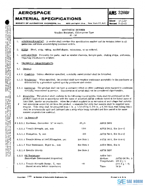 SAE AMS3208F PDF SAE AMS3208F PDF