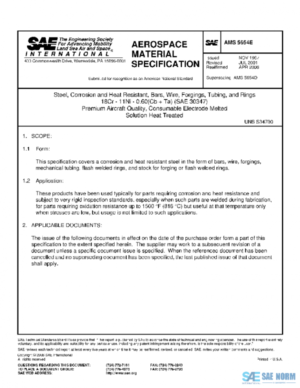 SAE AMS5654E PDF SAE AMS5654E PDF