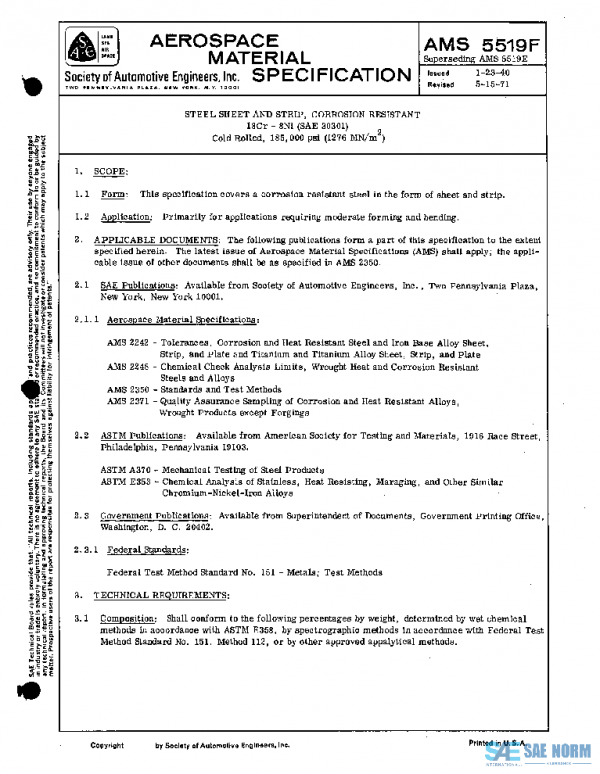 SAE AMS5519F PDF SAE AMS5519F PDF