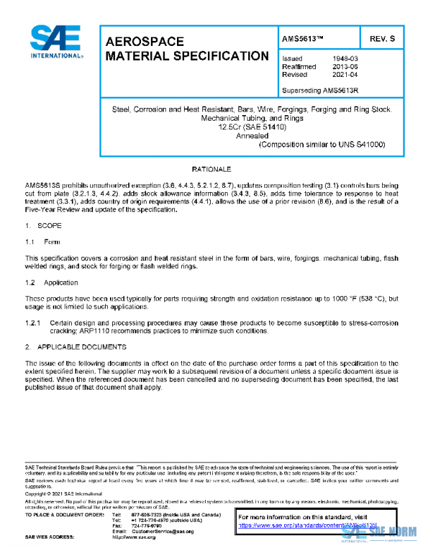 SAE AMS5613S PDF