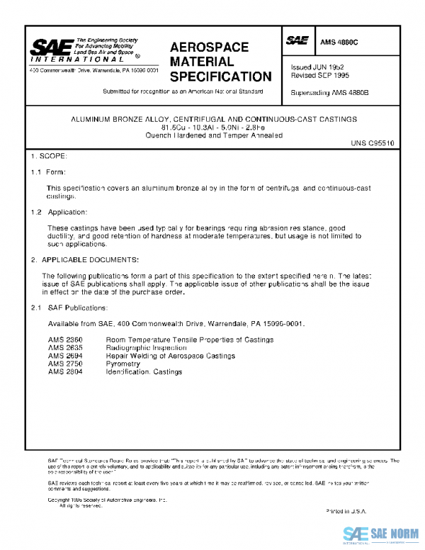 SAE AMS4880C PDF SAE AMS4880C PDF