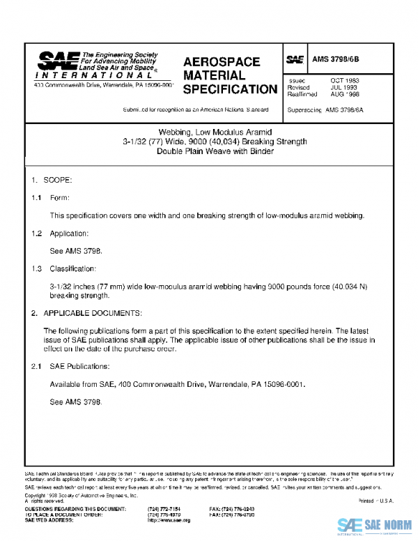 SAE AMS3798/6B PDF