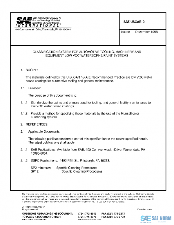 SAE USCAR9 PDF SAE USCAR9 PDF