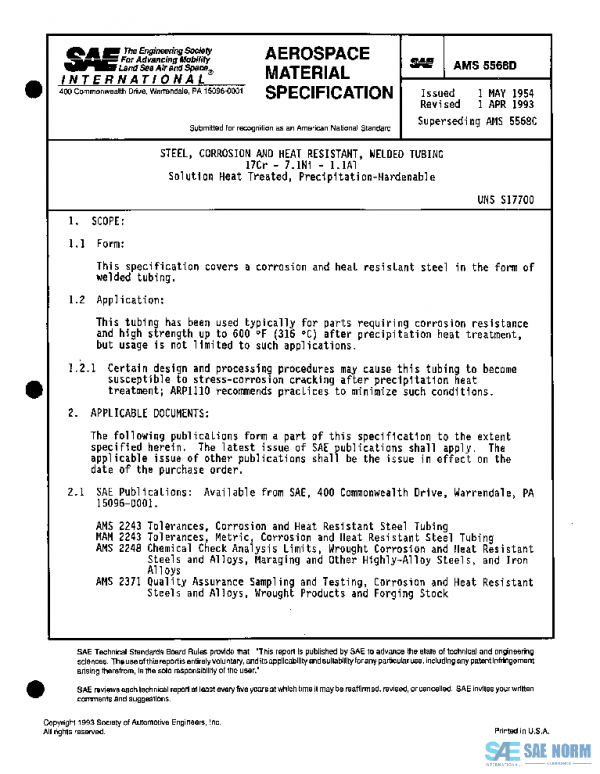 SAE AMS5568D PDF SAE AMS5568D PDF
