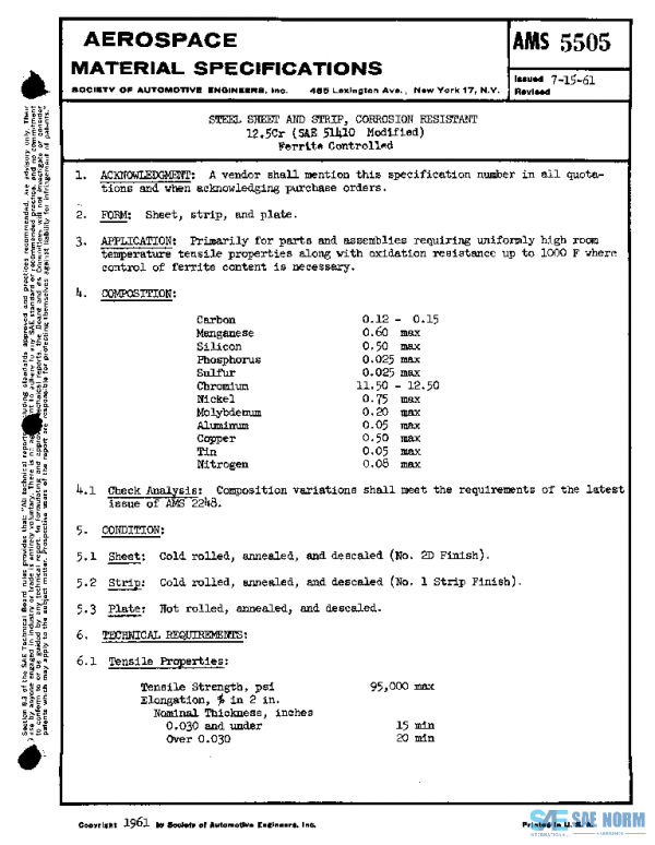 SAE AMS5505 PDF SAE AMS5505 PDF