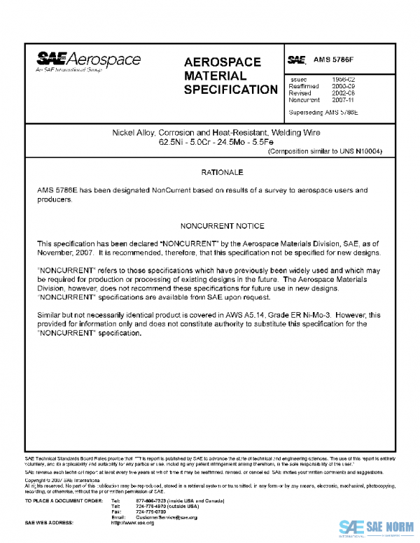SAE AMS5786F PDF SAE AMS5786F PDF