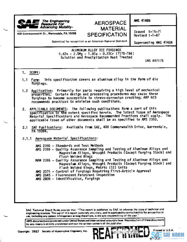 SAE AMS4148B PDF SAE AMS4148B PDF