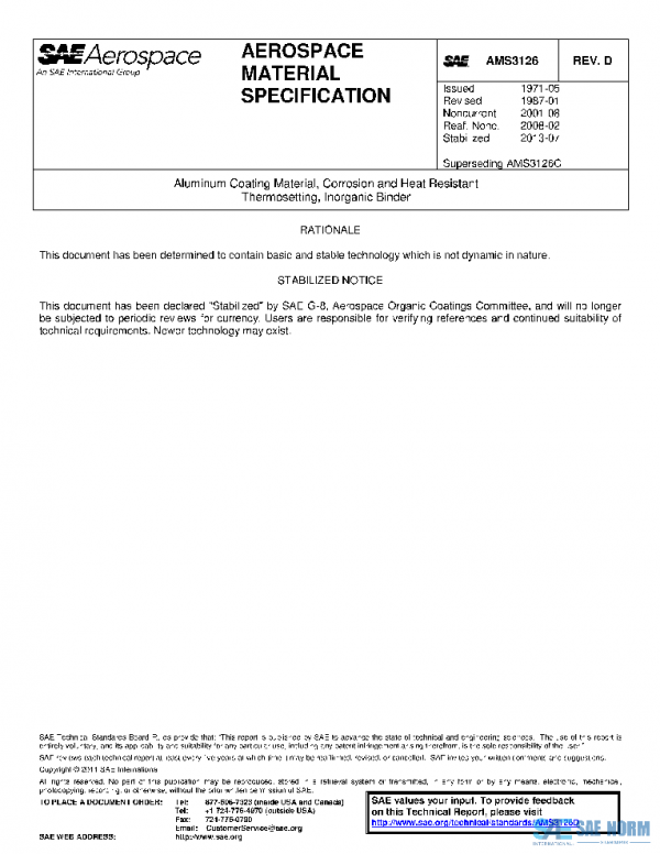 SAE AMS3126D PDF SAE AMS3126D PDF